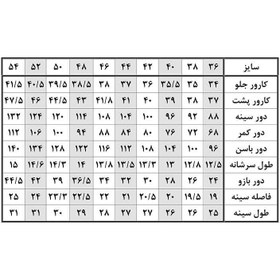 تصویر الگو آماده بالاتنه زنانه سایز 36تا54 مولر 