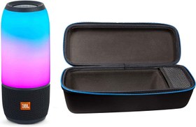 تصویر JBL Pulse 3 Wireless Bluetooth IPX7 Waterproof Speaker Bundle with Portable Hardshell Travel Case (Black) 