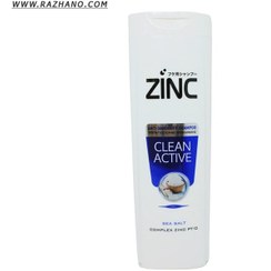 تصویر شامپو ضد شوره مو زینک CLEAN ACTIVE عصاره نمک دریا حجم 340 میلی لیتر 