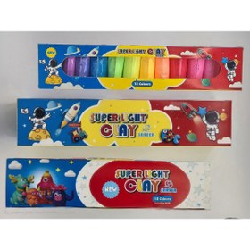 تصویر صریر خمیر بازی کلی فوق سبک 12 رنگ جعبه ای (کارتن 61 عددی) 