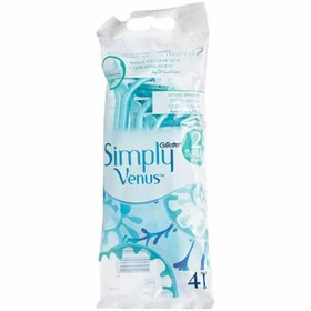 تصویر خودتراش ونوس مدل سیمپلی بسته ۴ عددی دو لبه 