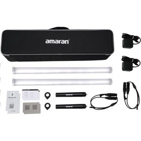 تصویر نور باتومی Aputure Amaran PT2c 2-Light Kit with 2ft (60cm) Battery Powered RGBWW Tube 