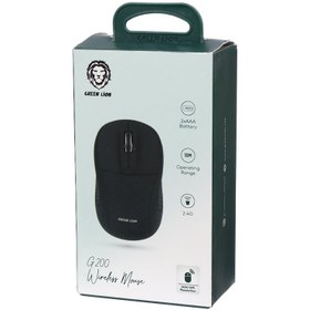 تصویر موس بیسیم گرین لاینGREENLION مدل G200 ا green lion g200 wireless mouse GNM200 green lion g200 wireless mouse GNM200