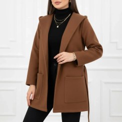 تصویر پالتو زنانه طوسی 