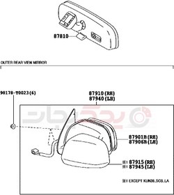 تصویر آیینه بغل ( تویوتا , هایلوکس ) 