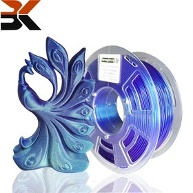 تصویر فیلامنت پرینتر سه بعدی استرانگ هیرو ۳D دو رنگ بنفش-آبی قطر ۱.۷۵ میلی متر 