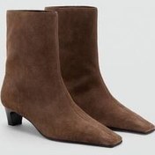 تصویر چکمه و بوت زنانه نیمی از ربات چرم جیر MANGO 