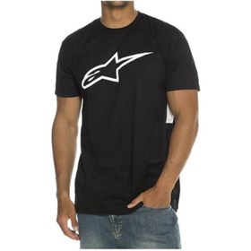 تصویر تیشرت کلاسیک مردانه آلپاین استارز مدل ابدی مشکی و سفید برند alpinestars 