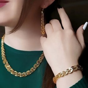 تصویر سرویس تافته کد 46458 - طلایی / فری سایز Women's jewelry accessories