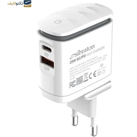 تصویر شارژر دیواری سیبراتون مدل S-W2225i-PD توان 25 وات Sibraton S-W2225i-PD Wall Charger