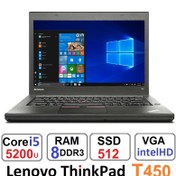 تصویر لپ تاپ لنوو Lenovo ThinkPad T450 Core i5 5200u حافظه SSD 512 