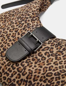 تصویر کیف دوشی زنانه PULL&BEAR Animal print maxi shoulder bag 