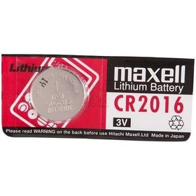 تصویر باتری سکه‌ای مکسل مدل CR-2016 لیتیوم maxell cr-2016 battery lithion