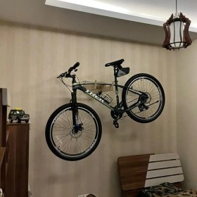 تصویر استند نگهدارنده چوبی دوچرخه 