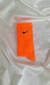 تصویر جوراب نایک نارنجی شبرنگ - ۱جفت 