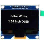 تصویر ماژول نمایشگر OLED تک رنگ سفید “1.54 اینچ 7 پین با رابط SPI 