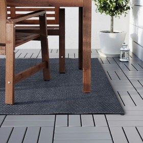 تصویر راگ ایکیا مدل MORUM MORUM Rug flatwoven, in/outdoor, dark grey, 160x230 cm