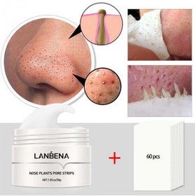 تصویر ماسک رفع جوش سرسیاه و چربی ۶۰ ورق کاغذ لانبنا اصل LANBENA Blackhead Remover Peel Off Mask