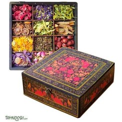 تصویر جعبه چای و دمنوش 24*24 گل مرغی (حاوی دمنوش) 