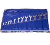 تصویر ست آچار 12 عددی دو سر تخت 6 تا 32 مدل MT111-12 برند مسترتولز - بازار فوری 12-piece flat head wrench set- 6 to 32- model MT111-12- Master Tools bra​nd