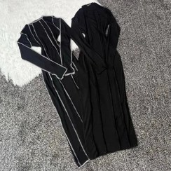 تصویر پیراهن بلند رگه دوزی کبریتی 