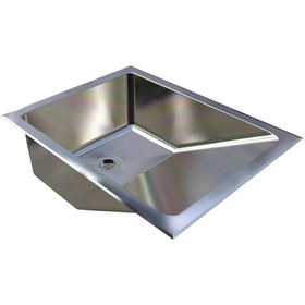 تصویر سینک نوزاد تمام استیل کابیندار - کد MHT16-1 - 40*60 روکار stainless steel medical baby sink