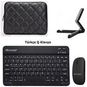 تصویر کاور تبلت کیف + صفحه کلید بلوتوث ترکیه ماوس پایه برای XIAOMI REDMI PAD PRO 12 TABLET Microcase 
