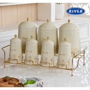 تصویر سرویس پاسماوری فلزی ریور 8 پارچه با استند طلایی(پس کرایه) 