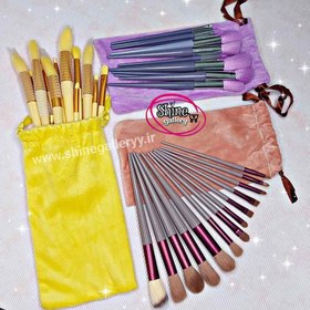 تصویر ست براش آرایشی13 تکه کیسه دار مخملی +FIX 13-piece makeup brush set with velvet bag + FIX