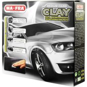 تصویر خمیر کلی خمیر پاک کننده مخصوص خودرو های با رنگ بدنه روشن مفرا Mafra مدل Clay Medium Hard 