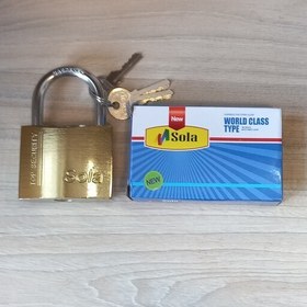 تصویر قفل آویز برنجی 63 سولا 