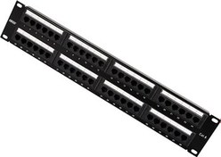 تصویر پچ پنل 48 پورت شبکه Dshot - Cat6 UTP Dshot 48-Port Cat6 RJ45 Patch Panel