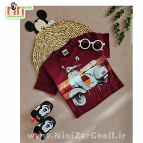 تصویر تیشرت تک موتور آبی 