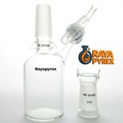 تصویر بطری خلأ شیشه‌ای مجهز به شیر قطع و وصل /بطری خلأ آزمایشگاهی 