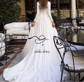 تصویر لباس عروس و لباس نامزدی شیک ۱۳۵۵ - سفید / ۴۲ ا 1355 1355