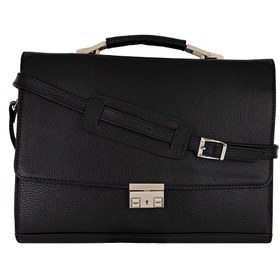 تصویر کیف اداری آقایان - طرح درفش - مشکی 