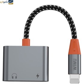 تصویر تبدیل 2 به 1 لایتنینگ ویوو مدل LT09 WIWU LT09 Lightning To Dual Lightning Audio Adaptor