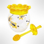 تصویر ظرف عسل خوری طرح گل لوتوس 