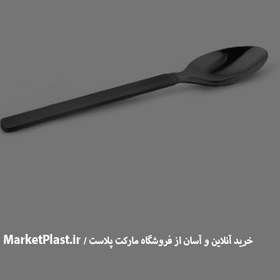 تصویر قاشق یکبارمصرف سیلور مشکی بابا پلاست / کارتن 1000 عددی 