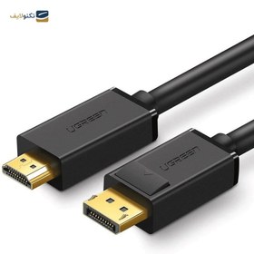 تصویر کابل تبدیل Display Port به HDMI یوگرین مدل DP101 10238 طول 1 متر UGREEN DP101 10238 DisplayPort Male to HDMI Male Cable 1m