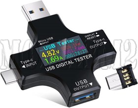 تصویر تست شارژ و مانیتورینگ USB چندکاره J7-C 