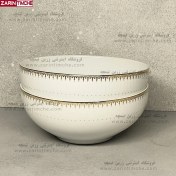 تصویر کاسه آبگوشت خوری چینی زرین مدل سپیدار 6 عدد 