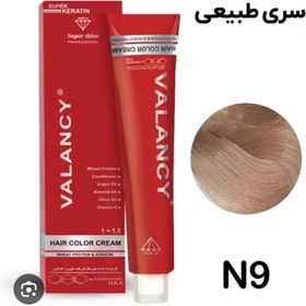 تصویر رنگ مو ولنسی حاوی ارگان بدون امونیاک ۱۰۰میل رنگn9بلوند خیلی روشن Hair color valency