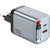 تصویر شارژر دیواری گرین مدل GaN Premium ظرفیت ۴۰ وات 