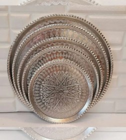 تصویر سینی مسی گرد سایز ۳ 