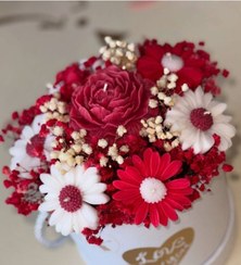 تصویر باکس گل شمع هدیه ولنتاین Box Flower