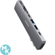 تصویر هاب 8 پورت انکر مخصوص مک بوک Anker USB C Hub 8-in-2 مدل A8381 