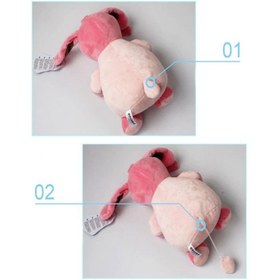 تصویر آویز نخ کش موزیکال فیل و خرس 