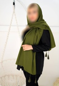 تصویر شال نخی ساده طرح کندویی در چند رنگ کد 210 Utab shawl code 210