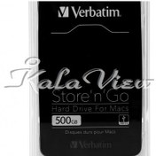 تصویر هارد اکسترنال لوازم جانبی Verbatim Store N Go For Mac 53040 500GB Hard Drive 